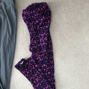 LuLaRoe Pink and Purple TC Leggings